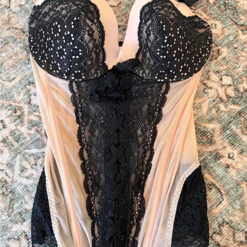Victoria's Secret Black and Lace Corset